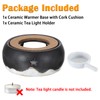 BSTKEY Teapot Warmer, Ceramic Tea Warmer with Tealight Holder and