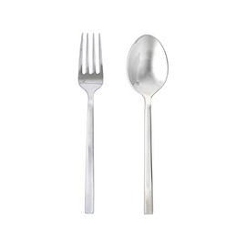 Fortessa Arezzo 18/10 Stainless Steel Flatware, 2 Piece Serving Set, 9.25", Silver