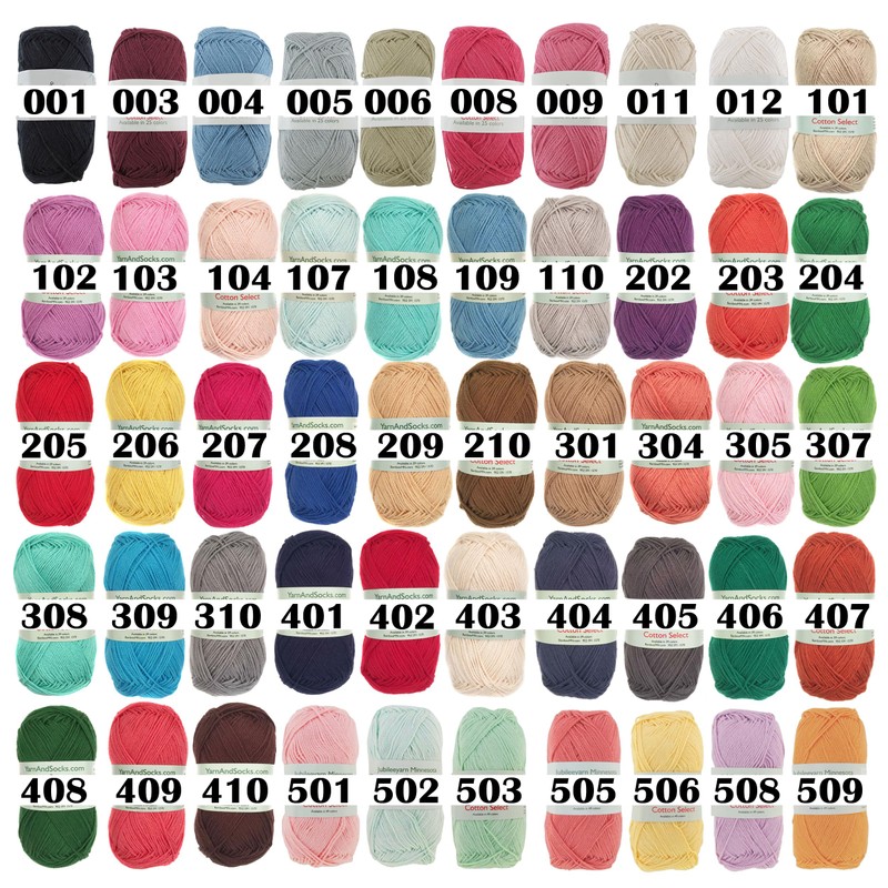 Cotton Select 100% Cotton Yarn, 4 Skein Assorted Color Surprise