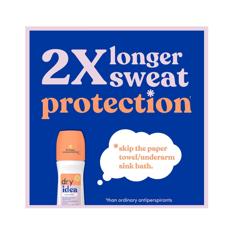 Dry Idea Roll-On Advanced Dry Antiperspirant & Deodorant, 72 HR,