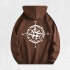 Compass Graphic Hoodie 100% Cotton US Warehouse 6 ColorsColor: Light