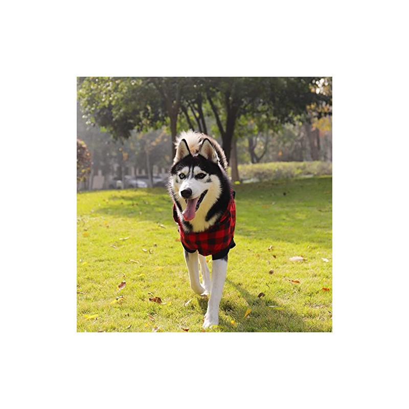 Sudadera con Capucha para Perro a Cuadros, suéter para Perros