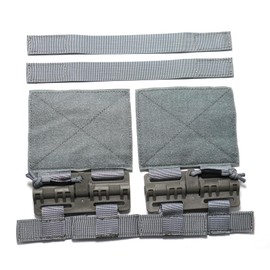 YUNCAIMAOYI Tactical Molle Vest Quick Release Buckle Set Fast Fit Molle Side Belt Cummerbund Straps for JPC CPC NCP XPC 420 Vest Grey