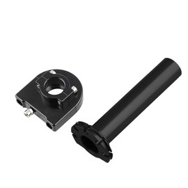 HANSWD Motorcycle CNC Aluminum 22mm Throttle Grip High Performance Twist Throttle Grip Cable Scooter Bike Pedal (Black)