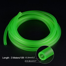 MECCANIXITY PVC Petrol Fuel Line Hose 3/16" x 5/16" 10ft Green for Chainsaws Lawn Mower String Trimmer Blowers Small Engines