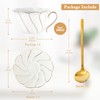 FUNLIO DUJUST Porcelain Tea Cup & Saucer Set, Luxury British