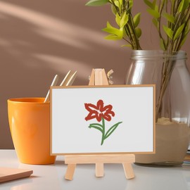 Sewroro Small Wood Easel Stand for Painting Canvas Portable A-Frame Tripod Tabletop Easel Wood Display Artist Easel Art Craft Painting Easel