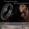 Hearbeingt Dog Paw Urn Bracelet for Ashes Braided Leather Cremation