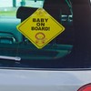 2 Pcs Baby On Board Sign for Car, Baby On