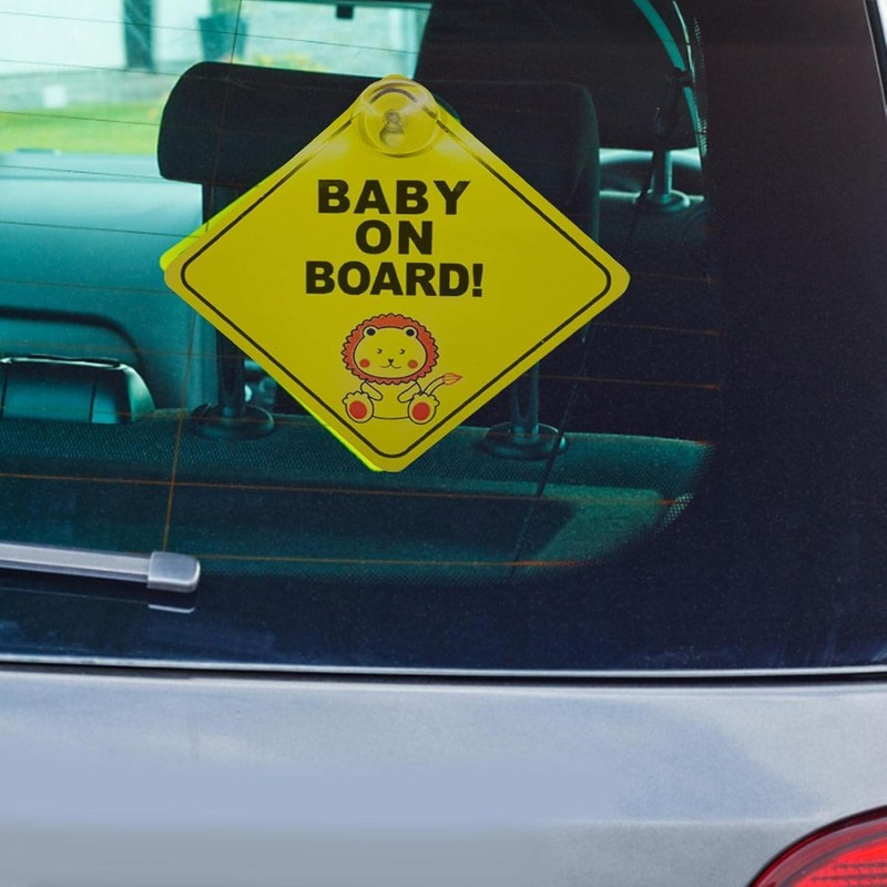 2 Pcs Baby On Board Sign for Car, Baby On