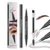 Eyebrow Pencil, Eyebrow Pen with Brush - Waterproof Brow Pen