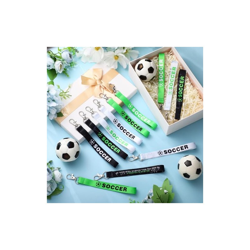 36 Pcs Soccer Keychains with Inspirational Quotes - Team Gifts