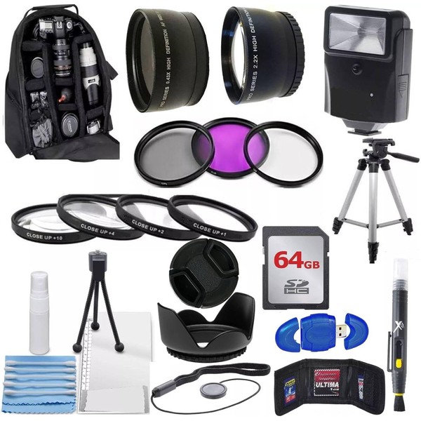 52MM Photo Essential Starter Kit for Nikon DSLR D3300 D3200