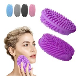 3pzs Cepillo Silicona Esponja Corporal Exfoliante Baño Ducha Color                                                                                    