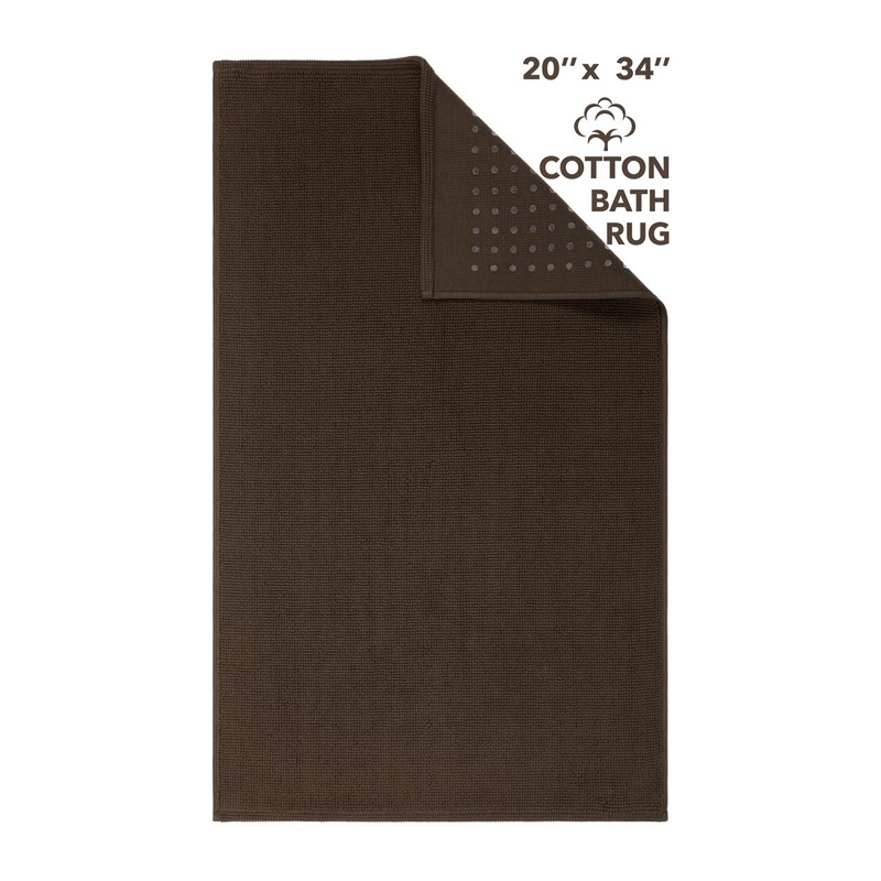 Alfombras de baño 100% algodón para baño, 20 x 34