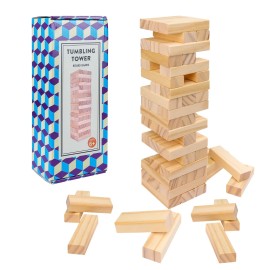 Offelec Wooden Blocks Stacking Games - 54 pcs Tumbling Tower Blocks Game for ...