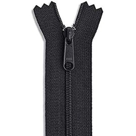Bolsa de nailon con cierre de 30,5 cm, color negro, para costura y manualidades