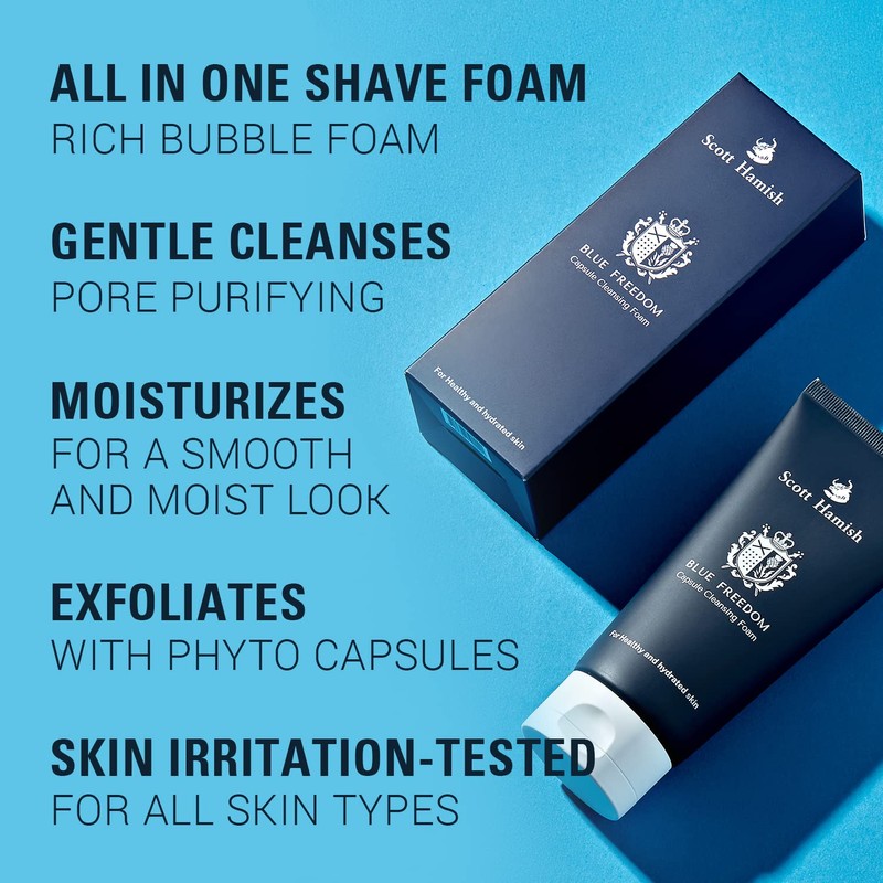 Scott Hamish Blue Freedom Capsule Cleansing Foam - Exfoliating Face