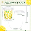 Widecook 30 Set 34oz Lemon Disposable Plastic Cups with Lids