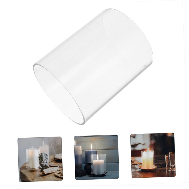 FUTUREORYY Glass Hurricane Candle Holder 4x4 Inch Windproof Candle Sleeve