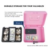 Kyodoled Large Cash Box with Combination Lock,Safe Metal Money Box