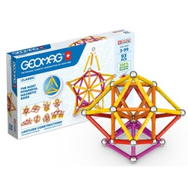 Geomag Classic - 93 Pieces - Magnetic Construction for Children - Green Collection - 100 Percent Recycled Plastic Educational Toys