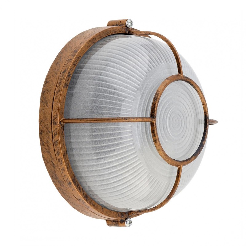 RTNLIT 7inch Sauna Light, Nautical Bulkhead Light Fixture, Antique Copper