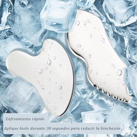 Lumbor37 Masaje Facial 3 Piezas, Guasha Facial, Herramientas de Masaje para Raspar el Rostro, para Esculpir la Línea de la Mandíbula, Adecuado para el