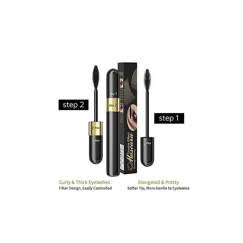 Máscara De Pestañas Vibely 2 En 1 Lash Cosmetics 4D