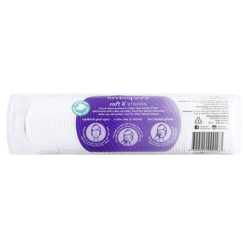 Swisspers Make-Up Pads (Pack of 80)
