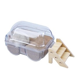 Begeterday Hamster Sand Bath 17.5cm x 11cm x 10.5cm, Ideal Hamster Cage Accessories, Hamster Toys