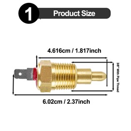 Electric Engine Cooling Fan Thermostat Temperature Sensor Switch with 3/8" Pipe Thread, 175 to 185 Degree Electric Engine Cooling Fan Thermostat Temperature Sensor Switch - Fits 10" 12" 14" 16 Fan