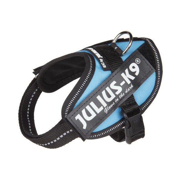 Julius-K9, 16IDC-AM-B1, IDC Powerharness, dog harness, Size: Baby 1, Aquamarine