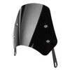 Universal Motorcycle Windshield Wind Deflector Screen W/Mounting Bracket for 5‑7inBlack