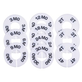 Blulu 10 Pack Clothing Rack Size Dividers Round Hangers Dividers