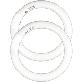 CHKADAWA FC9T9 9 inch Circline Light Bulbs T9 30W, FCL30 Circular Fluorescent Lamp Round 30 Watts Bulb Replacement for Ceiling Fan Fixture, Daylight DL 6500K, G10q 4 Pin Base, 2 Pack