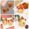 EUSOAR Disposable Baking Cups, 3.5 Ounce 100pcs Gold Tulip Aluminum