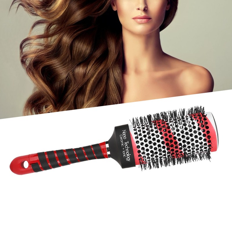 Unisex Ceramic Aluminum Comb Rolling Comb Cylinder Comb Hairstyling Tool