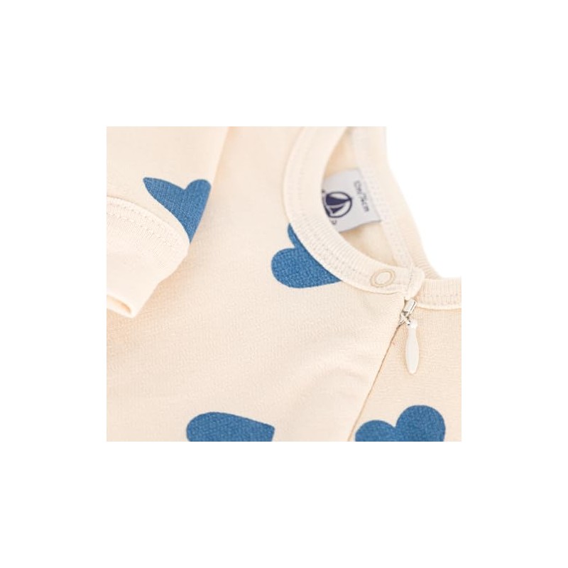 Petit Bateau Unisex Baby Long Sleeve Pyjamas, Avalanche/Beach