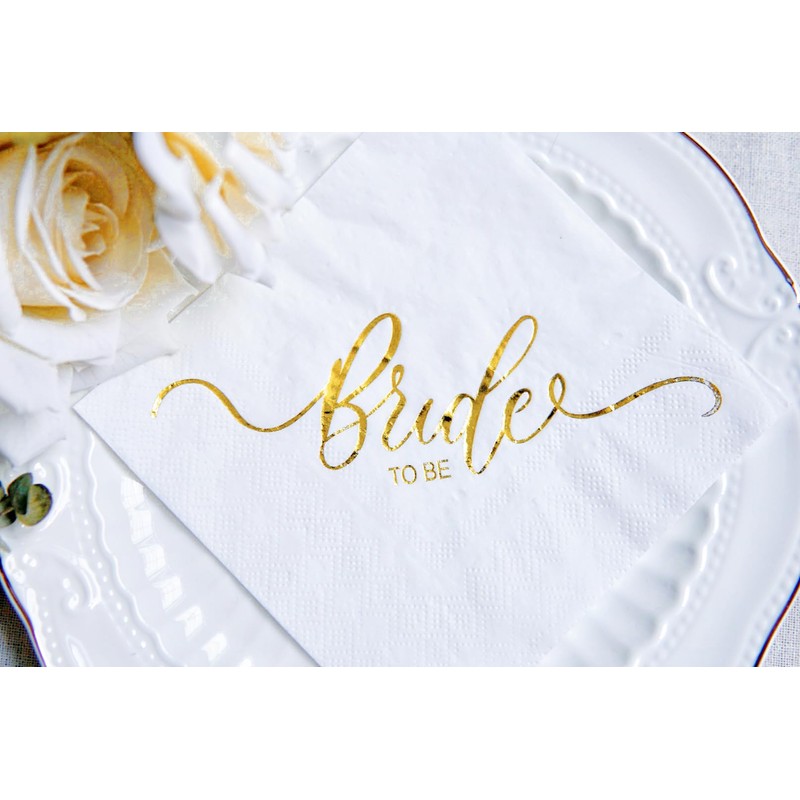 P.G Collin Bride to Be - Servilletas doradas, despedida de