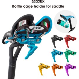 GORIX Bicycle Bottle Cage Adapter Mount Adjustable MTB Road Bike Handlebar Water Bottle Holder Seat Post Mount (GX-SDLBC) (Matt Black)