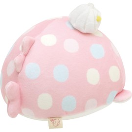 San-x Jinbee-san Super Mochimochi Round Plush Toy (S), Jinbee-san (Pink) MO56501