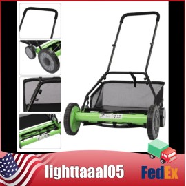 20" Lawn Mower Grass Cutter Machine, with Collection Box,Push Reel Mower 5-Blade
