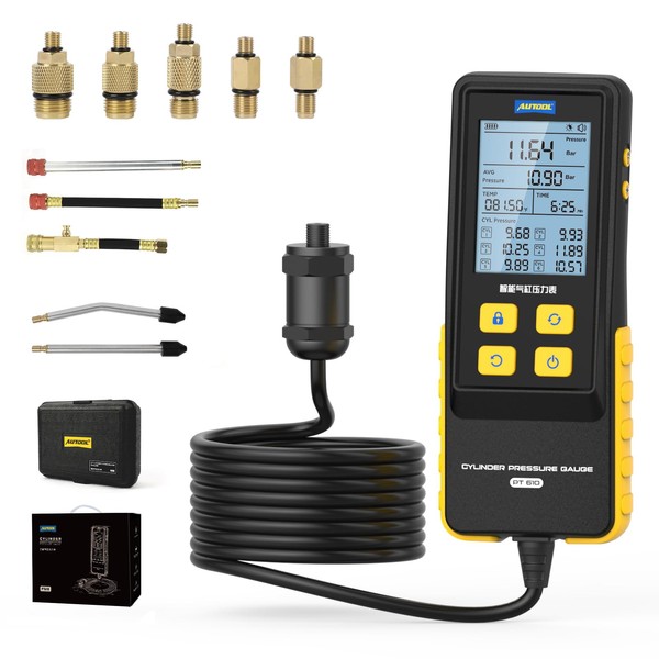 AUTOOL Digital Compression Tester Automotive Compression Gauge 0-426PSI 0~29bar for