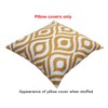TreeWool (2 Pack Ogee Ikat Accent Cotton Canvas Cushion Covers