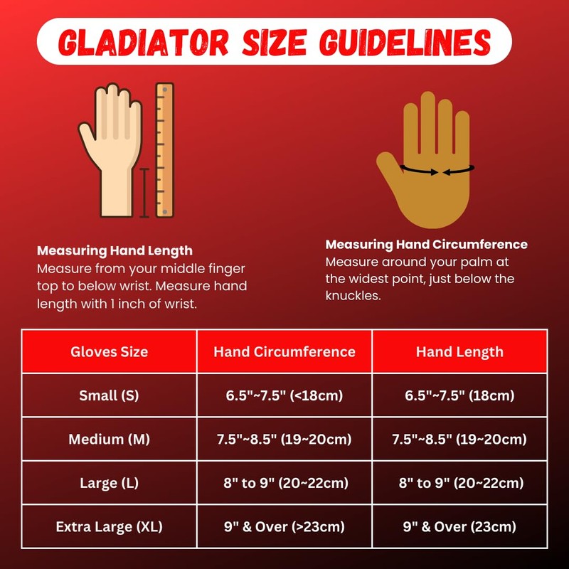 TK Boxing Gladiators - Bag Mitt Gloves (Red, M)