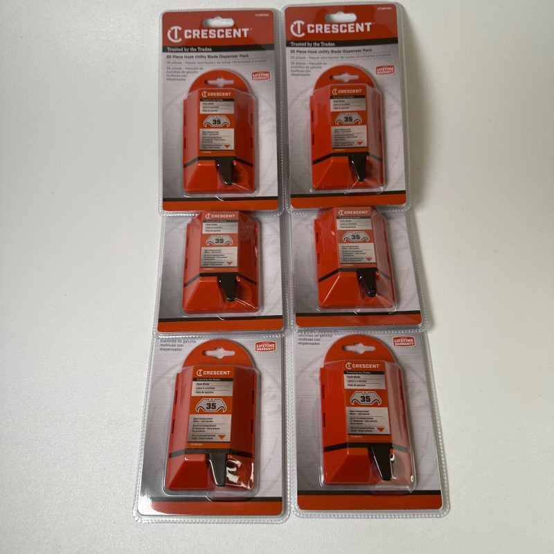 Crescent Carbon Steel Hook Utility Razor Blade - 6 Pack