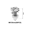 YINETTECH 50Pcs M6 Cage Nuts Replacement with Rack Mount Screws