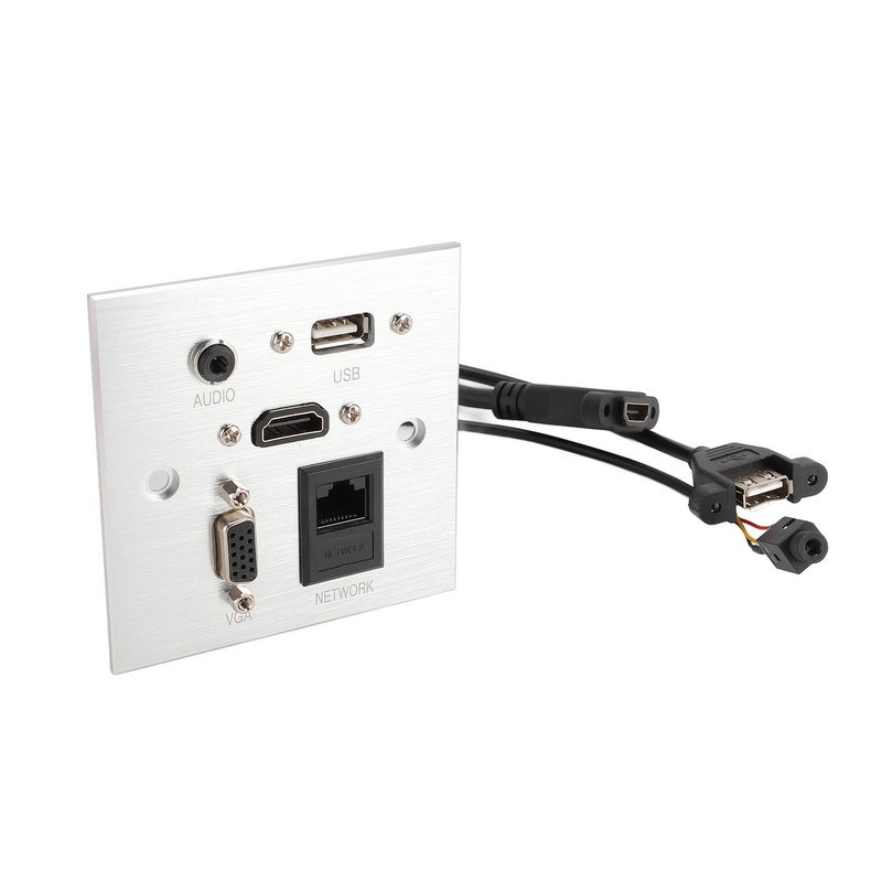 Multimedia Socket Aluminum Alloy USB HD VGA 3.5MM Sound RJ45