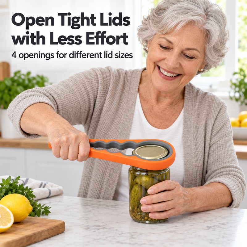 4-in-1 Jar Opener for Weak Hands – Multifunctional Bottle and